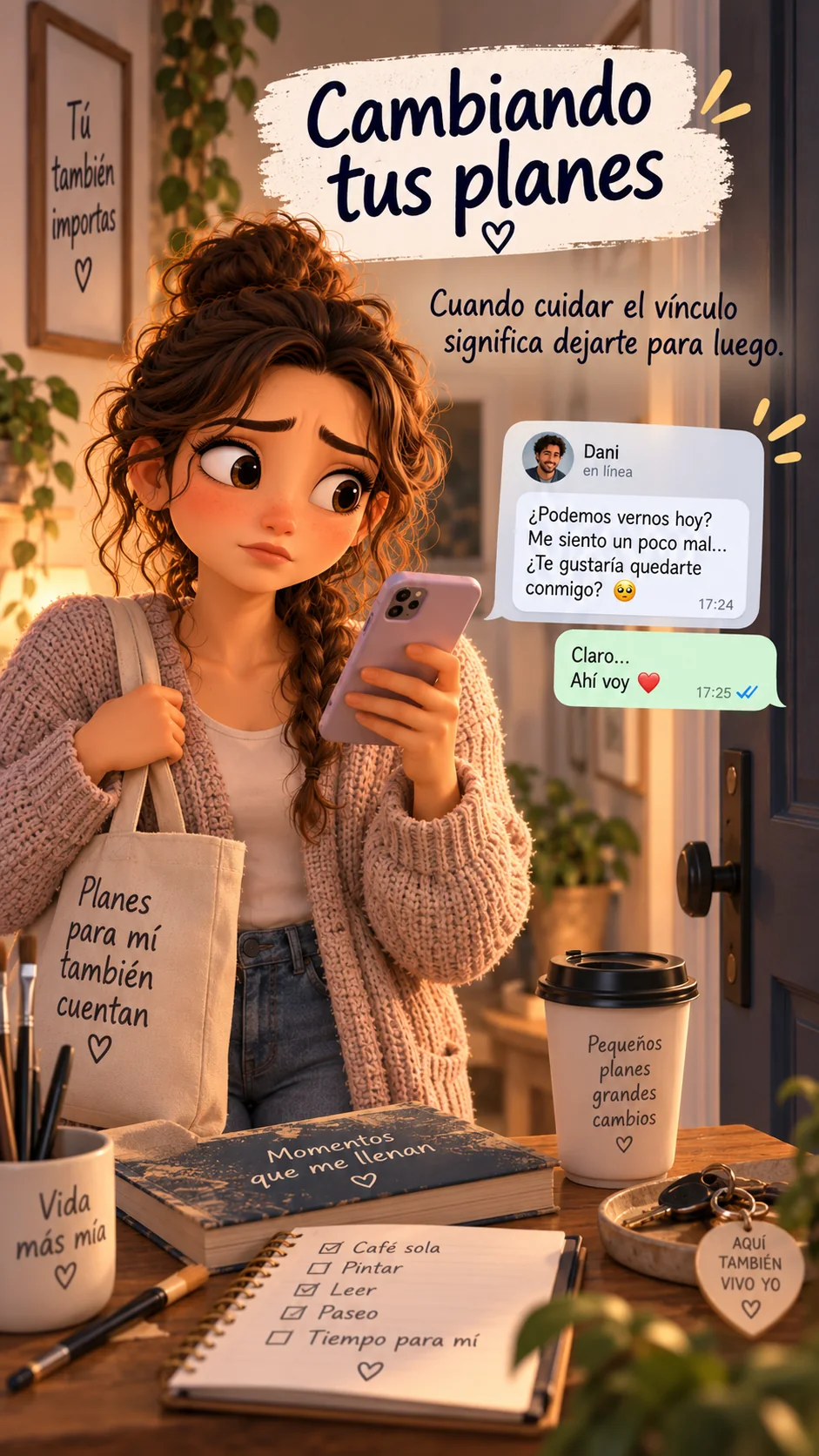 Marta cambiando sus planes para evitar decepcionar
