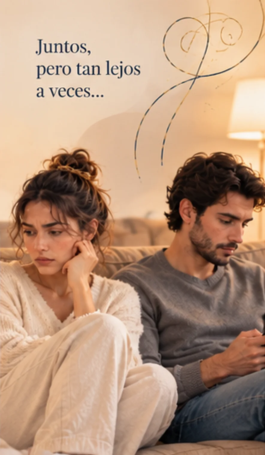 Pareja conversando en un entorno cotidiano