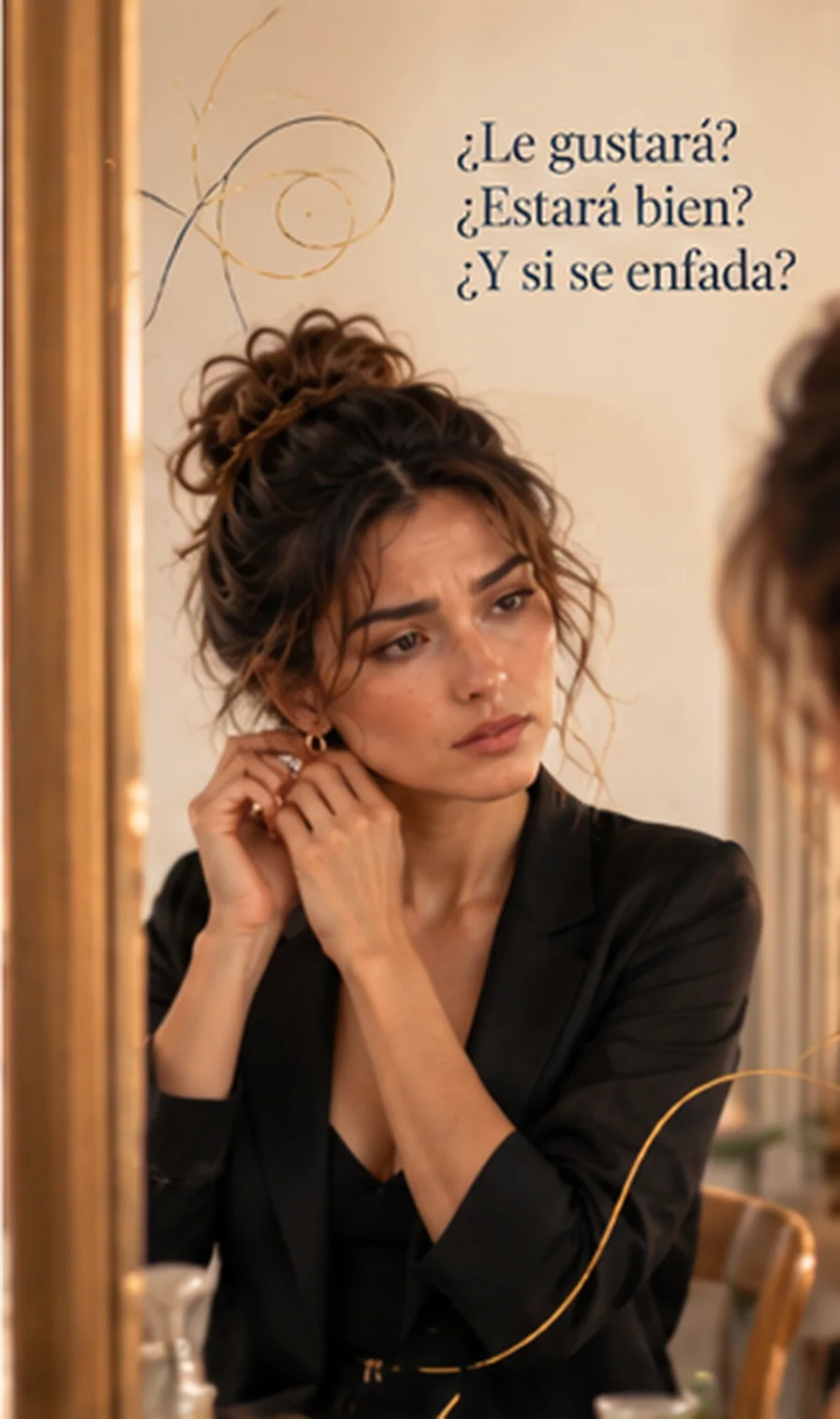 Mujer mirándose al espejo